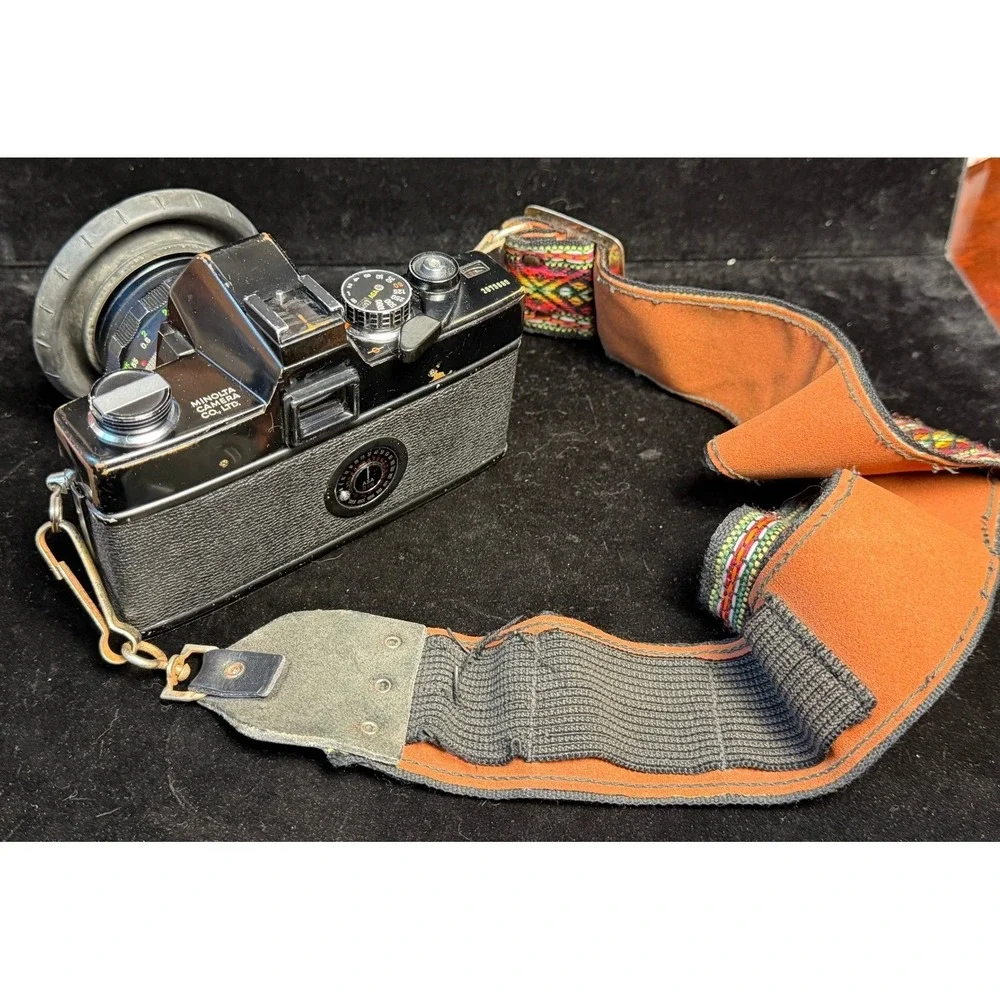 Minolta SRT 101 35mm Film Camera: with 55mm, 28mm, 200mm Lenses, Cases and Strap